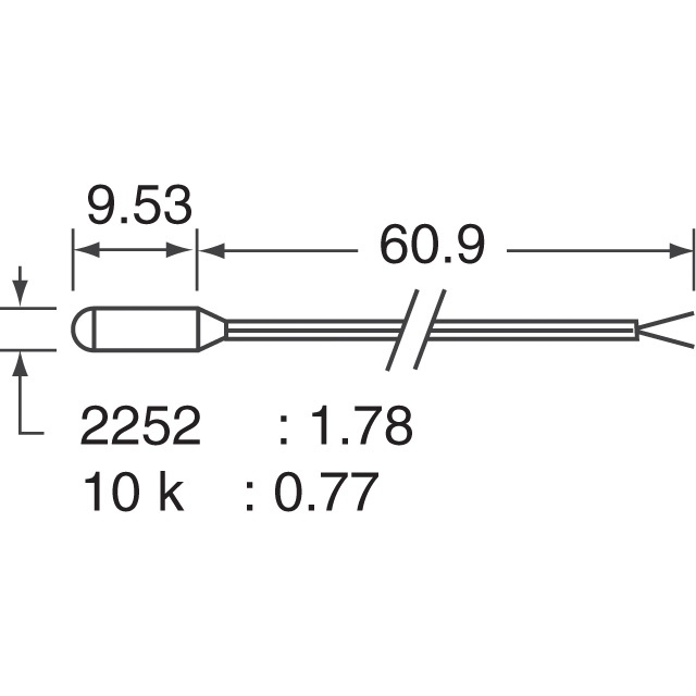 MA100GG103A Amphenol Thermometrics  Sensori di temperatura - Termistori NTC